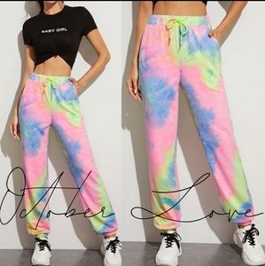 NEW🔥Tie Dye Joggers with Tie Waist